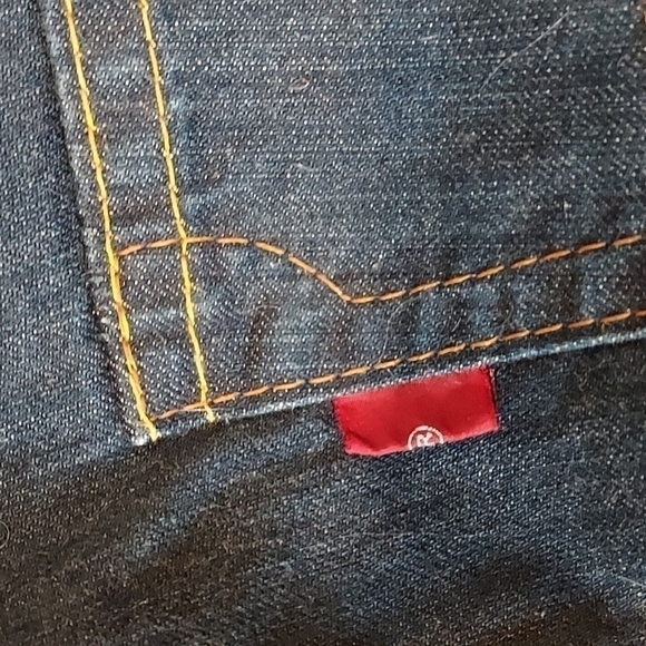 Levi's Vintage Rare Red Denim Jeans 32X32 - Picture 13 of 13